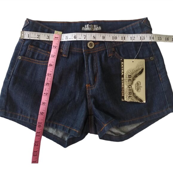 NWT Be-Girl Women Junior's Shorts Jeans Black Color Classic Style Embroidered - Picture 12 of 13